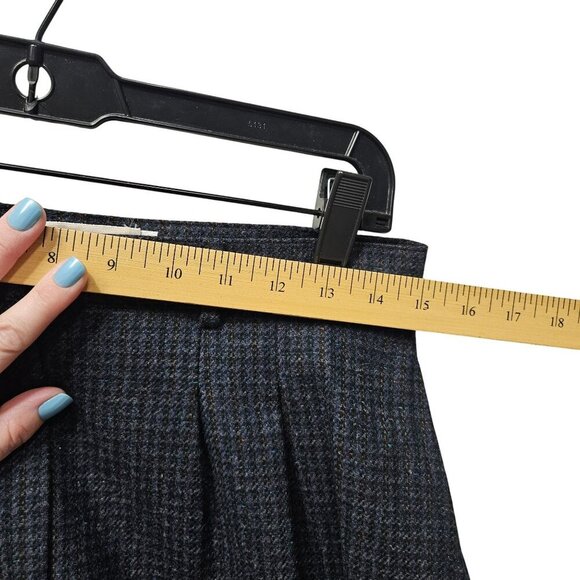 Vintage Mark Shale Gray Wool Long‎ Pencil Skirt Size 12 Button Zip Closure Lined - Picture 10 of 12
